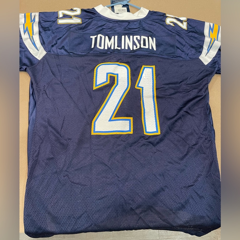NFL San Diego Chargers NWT XXL Reebok Ladainian Tomlinson #21 Reebok home Jersey